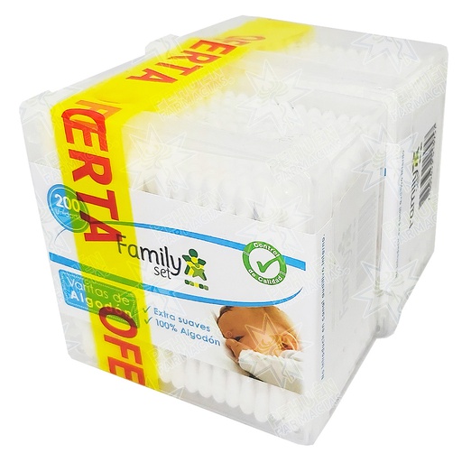 [7805633018957] Family Set Cotonitos 200 Unidades x2 