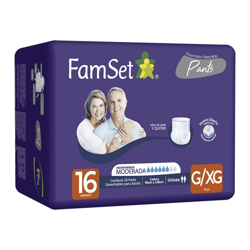 [7805633012047] Family Set Pants Adultos Unisex Talla G/XG 16 Unidades