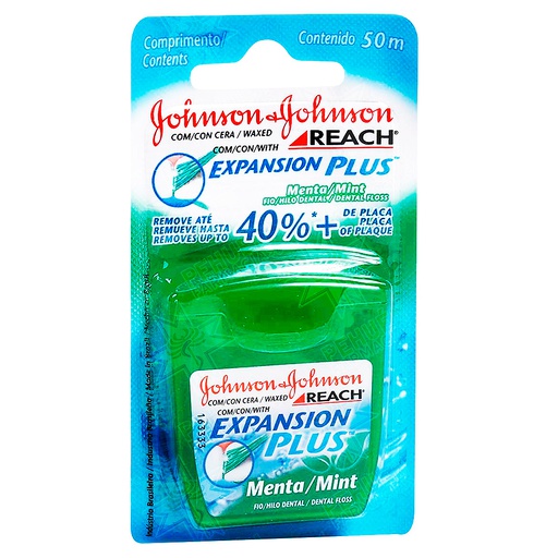 [7891010038908] Reach Expansion Plus Hilo Dental con Cera Menta 50 m Johnson & Johnson