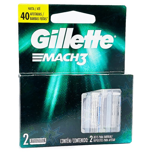 [047400179240] Gillette Mach3 Repuestos 2 Cartuchos P&G