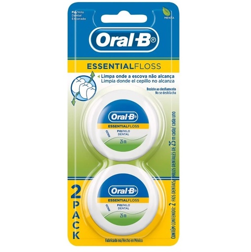 [7500435129749] Oral-B Essential Floss Hilo Dental con Cera 2 Unidades P&G