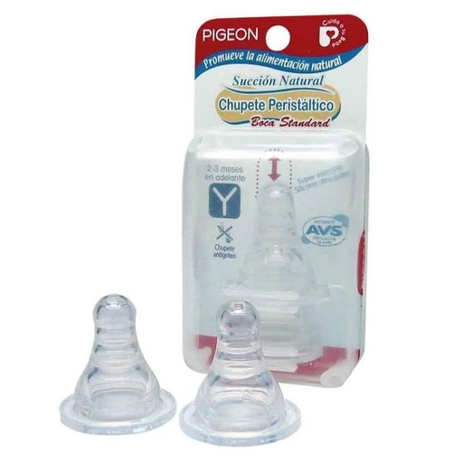 [4902508019347] Pigeon Chupete Peristáltico Tipo y Boca Standard 6m+ 2 Unidades