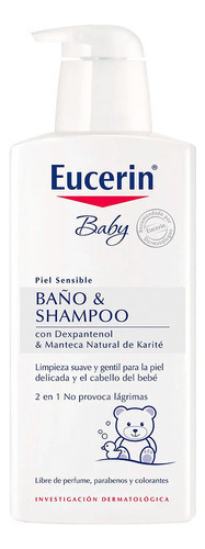 [4005900259646] Eucerin Baby Baño & Shampoo Limpiador de Pelo y Cuerpo 400 mL