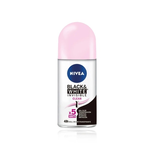 [4005900036704] Nivea Women Invisible Black & White Clear Antitranspirante Roll-On Mujer 50 mL Beiersdorf