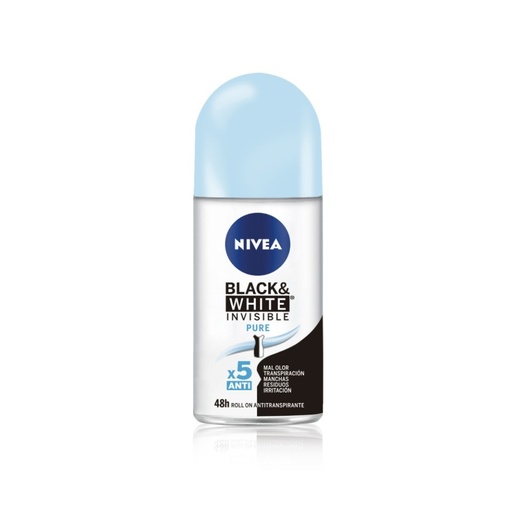 [4005808725014] Nivea Women Invisible Black & White Pure Antitranspirante Roll-On Mujer 50 mL Beiersdorf
