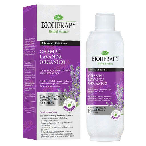 [8697711700156] Bioherapy Shampoo Orgánico Lavanda Cabello Normal 330 mL