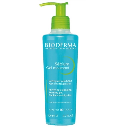 [3401578653709] Sebium Gel Moussant Gel Espumoso Antisebo 200 mL Bioderma