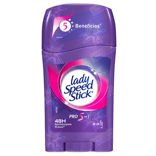 [7509546057545] Lady Speed Stick Pro 5 en 1 Antitranspirante Barra Mujer 45 g Colgate
