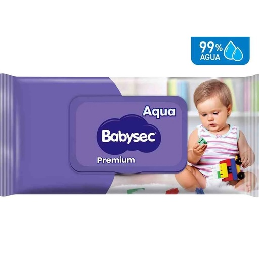 [7806500731184] Babysec Premium Aqua 70 Toallitas Húmedas Cmpc