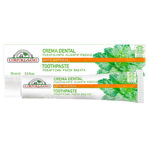 [8414002084647] Corpore Sano Purificante Aliento Fresco Pasta Dental 100% Natural 75 mL 