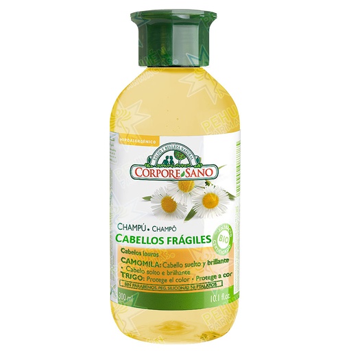 [8414002081363] Corpore Sano BIO Cabellos Frágiles Shampoo Camomilla Trigo 300 mL 