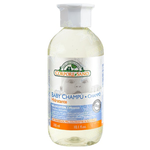 [8414002081387] Corpore Sano BIO Baby Melocotón Shampoo Bebé Hidratante 300 mL