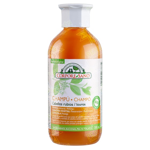 [8414002087884] Corpore Sano Henna-Keratina Cabellos Rubios Shampoo 300 mL 