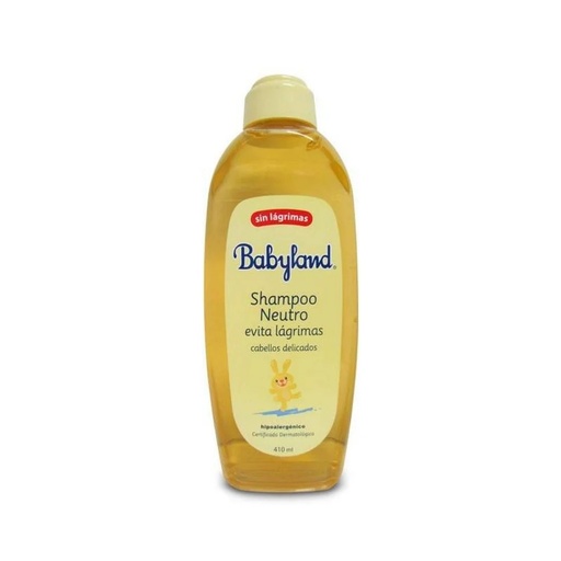 [7804945072107] Babyland Baby Shampoo Evita Lágrimas Cabellos Delicados 410 mL Durandin