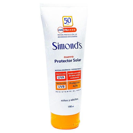 [7804945017856] Simond's Fps 50+ Bloqueador en Crema Niños y Adultos 190 mL Durandin
