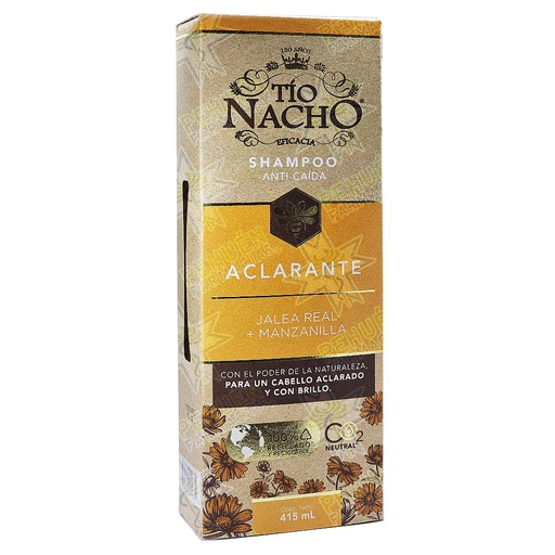 [650240011832] Tío Nacho Aclarante Shampoo Anticaída 415 mL Genomma Lab