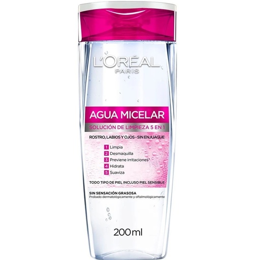 [7509552484373] L'oreal 5-en-1 Agua Micelar 200 mL