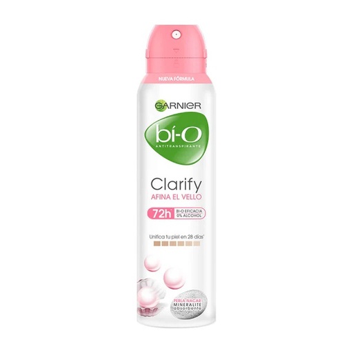 [7509552907483] Garnier Bí-O Clarify Antitranspirante Afina el Vello Spray 150 mL L'oreal