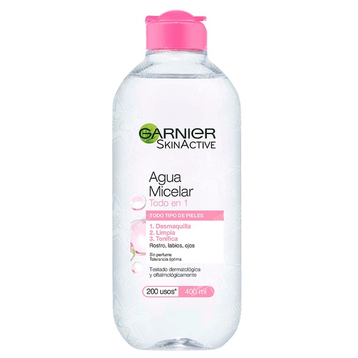[7509552455557] Garnier SkinActive Todo en 1 Agua Micelar 400 mL L'oreal