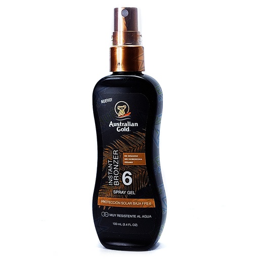 [054402730454] Australian Gold Instant Bronzer Fps 6 Bronceador Spray Gel 100 mL Maver
