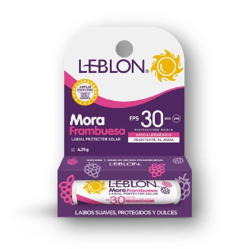 [7800004006007] Leblon Protector Labial Mora Frambuesa FPS 30 4,25 g Maver