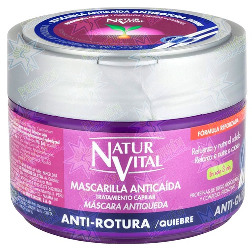 [8414002076550] Naturvital Anticaída Antirotura Máscara Capilar 300 mL