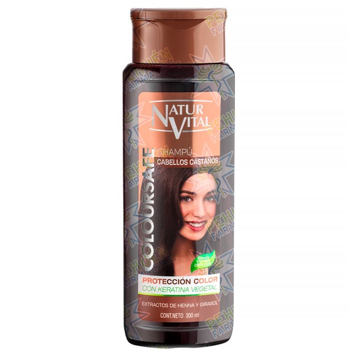[8414002740208] Naturvital Coloursafe Castaños Shampoo Henna 300 mL