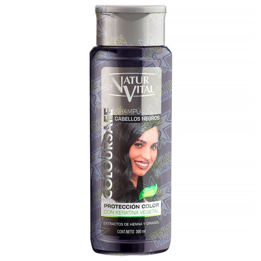 [8414002740086] Naturvital Coloursafe Negros Shampoo Henna 300 mL