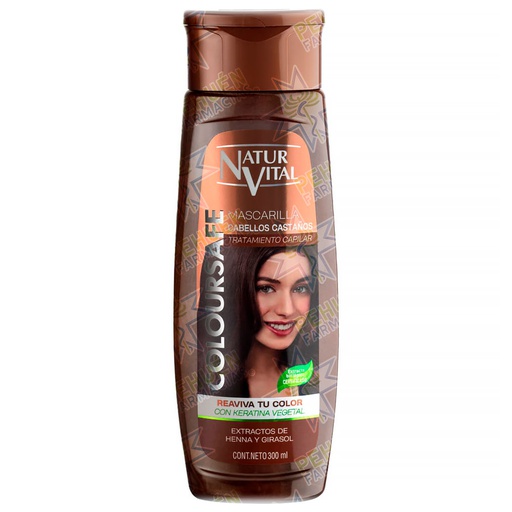[8414002076543] Naturvital Coloursafe Castaños Máscara Capilar Henna 300 mL