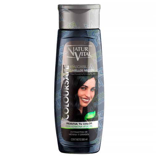 [8414002076505] Naturvital Coloursafe Negro Máscara Capilar Henna 300 mL