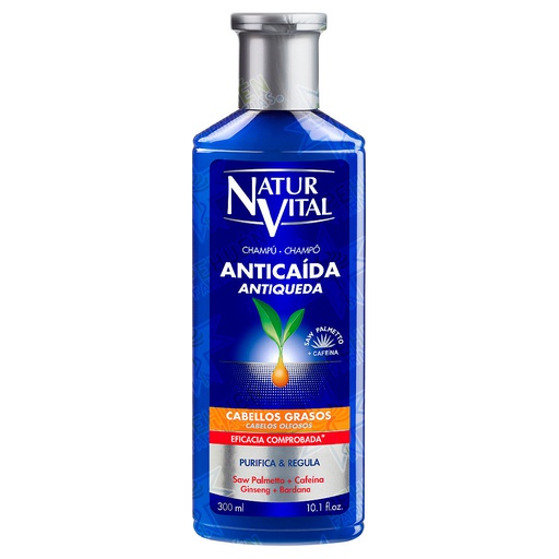 [8414002079025] Naturvital Anticaída Cabellos Grasos Shampoo 300 mL 