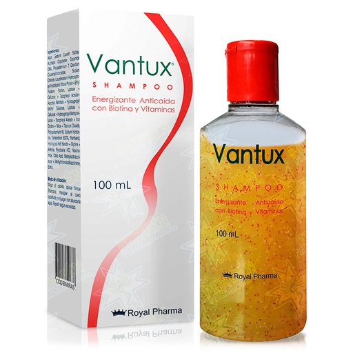 [7800059003464] Vantux Shampoo Energizante Anticaída 100 mL Royal Pharma