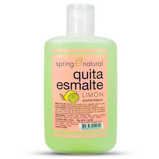[7805633015048] Spring Natural Quitaesmalte Limón 110 mL