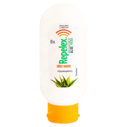 [7800038046178] Repelex Niños y Adultos Repelente Crema Aloe Vera 80 mL Sanitas
