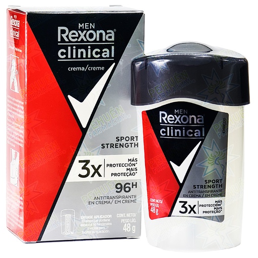 [079400300546] Rexona Clinical Men Sport Strength Antitranspirante Crema Hombre 48 g Unilever