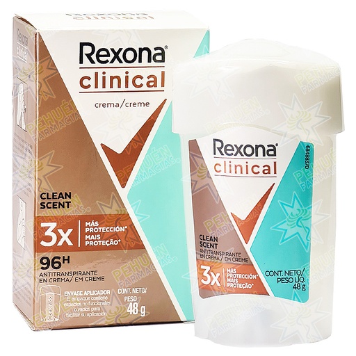 [079400110695] Rexona Clinical Women Clean Scent Antitranspirante Crema Mujer 48 g Unilever