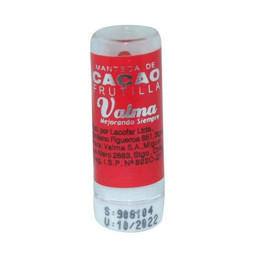 [7800044000669] Manteca de Cacao Frutilla Barra Labial Valma