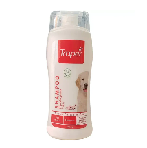 [7805505005429] Traper Shampoo Perros Hipoalergénico Aroma Cerezo En Flor 260 mL Anasac
