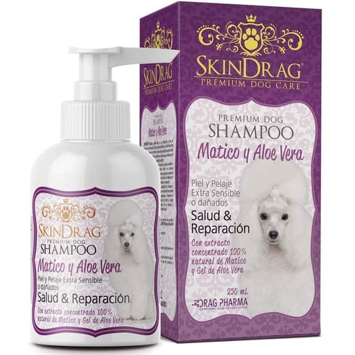 [7800006010156] Skindrag Matico-Aloe Shampoo Veterinario 250 mL Drag Pharma