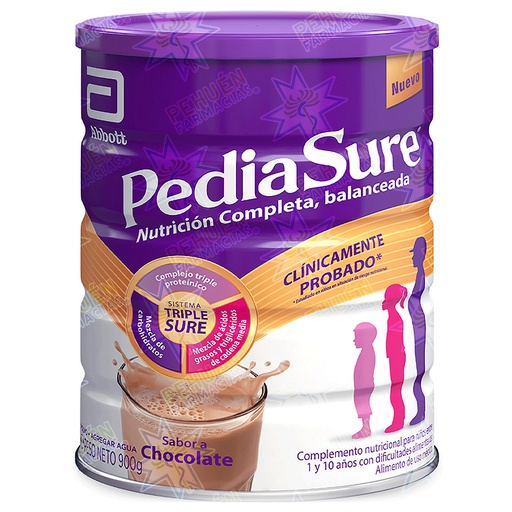 [8886451027610] PediaSure Chocolate 900 g Fórmula Crecimiento Apetito Selectivo Niños 1 a 10 Años Abbott
