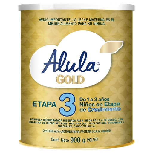 [7503032208923] Alula Gold 3 900 g Fórmula Láctea Crecimiento 1 a 3 Años (ex Progress) Sanulac - Lactalis
