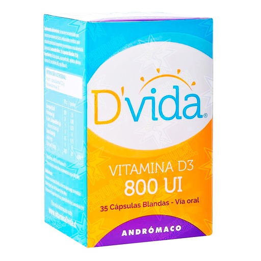 [7800018078113] D'Vida 800 UI 35 Cápsulas Blandas Andrómaco