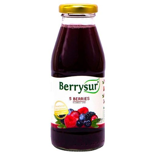 [736372383556] Jugo 5 Berries Sin Azúcar 250 mL Berrysur