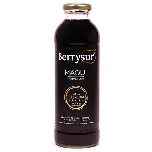 [736372827180] Jugo Premium Maqui Sin Azúcar 480 mL Berrysur