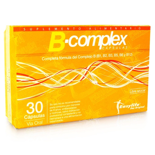 [4022679125958] B-Complex (6 Vit.) 30 Cápsulas Easylife