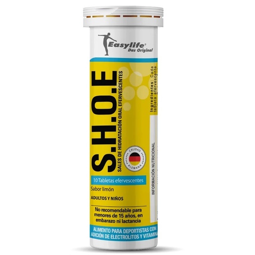 [4022679153487] SHOE Sales de Hidratación Oral 10 Comprimidos Efervescentes Limón Easylife