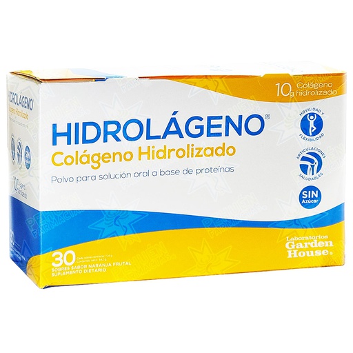 [7803510002747] Hidrolágeno Naranja 30 Sobres Garden House