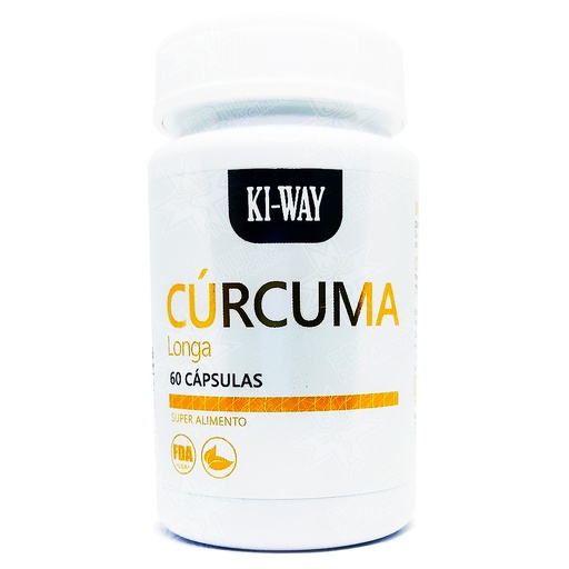 [7804643008095] Cúrcuma Longa 400 mg + Pimienta negra 5 mg 60 Cápsulas Ki-Way