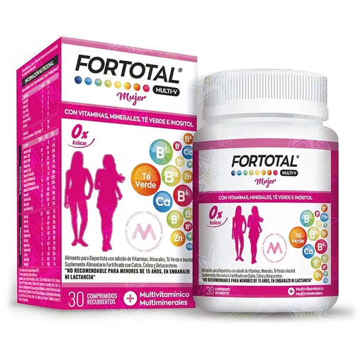 [7800063001975] Fortotal Multi-V Mujer 30 Comprimidos Recubiertos Mintlab
