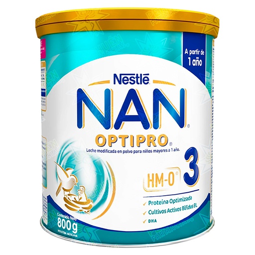 [7501059232877] Nan Optipro 3 800 g Fórmula Láctea Crecimiento Desde 1 Año Nestlé